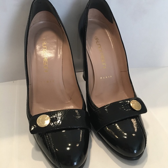 Bruno Frisoni Designer Black Patent Leather Heels - Picture 6 of 9